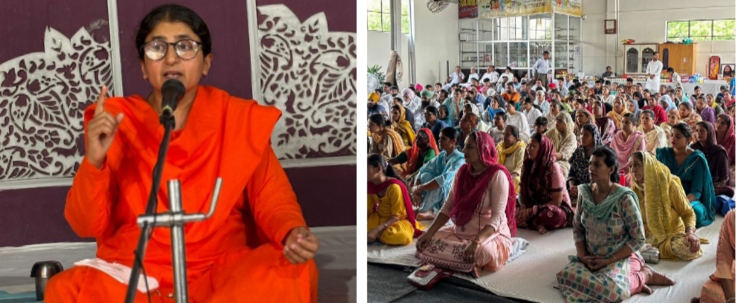 इस भौतिक संसार में हर जीवन में अशांति का माहौल है - साध्वी अंजलि भारती।